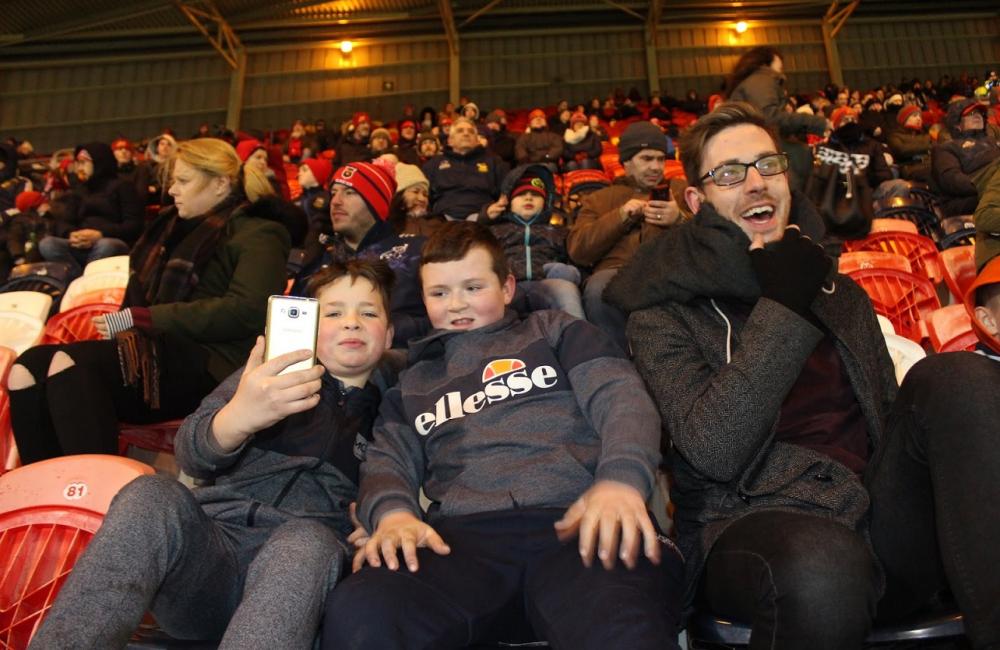 Sean and the lads at the game!