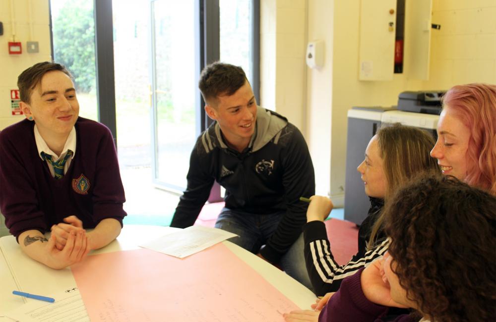 Jack Stafford and TYs Thomond Community College at Learning Hub Limerick 