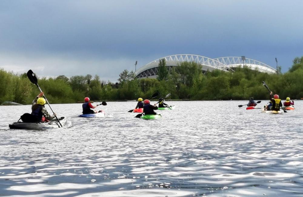 Kayaking on the River Shannon, right outside the Learning Hub