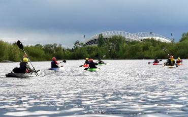 Kayaking on the River Shannon, right outside the Learning Hub